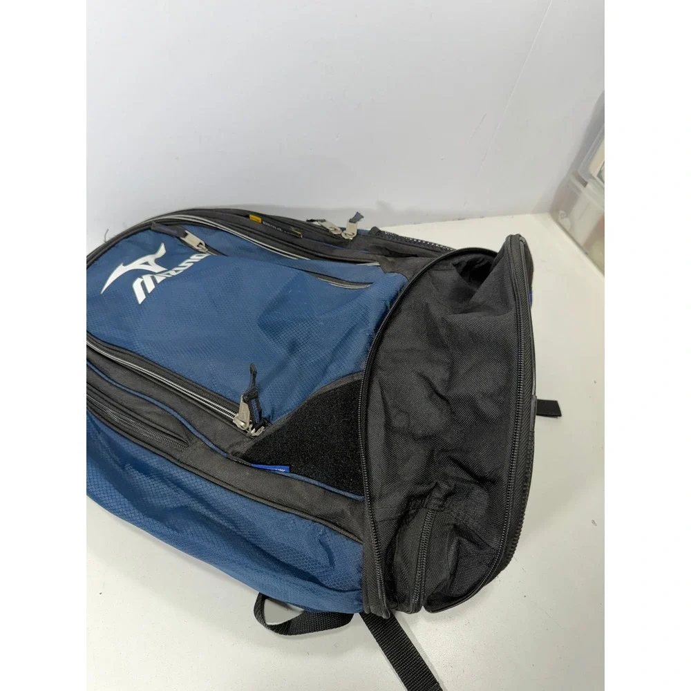Mizuno Organizer Series Baseball Softball Backpack Navy Blue Black Gear Bag